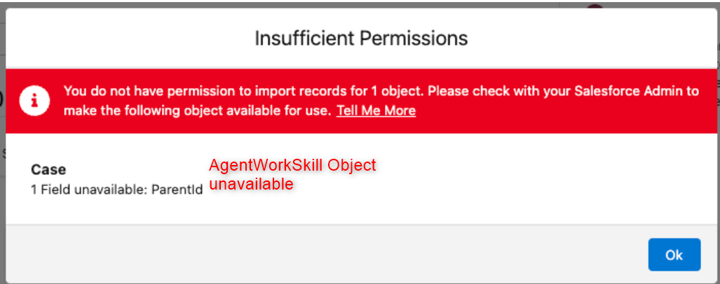 AgentWorkSkill Object unavailable